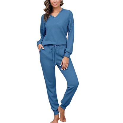 Ensemble de détente pour femme : haut à manches longues et pantalon de jogging