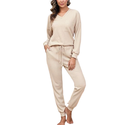 Ensemble de détente pour femme : haut à manches longues et pantalon de jogging