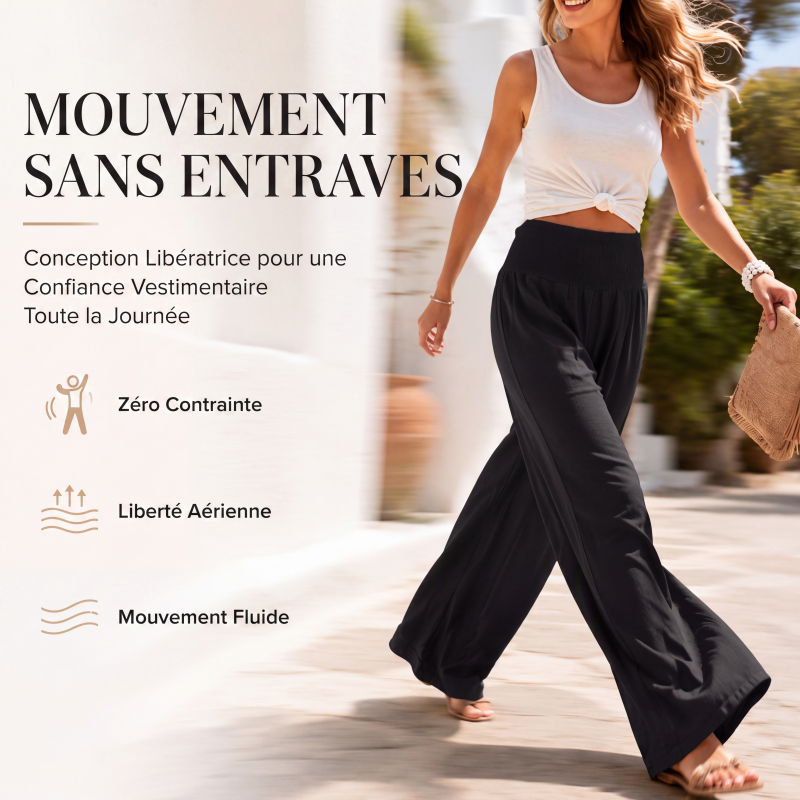 Pantalon taille haute pour femme à imprimé léopard