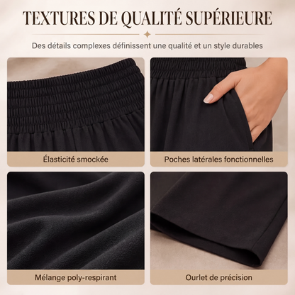 Pantalon taille haute pour femme à imprimé léopard