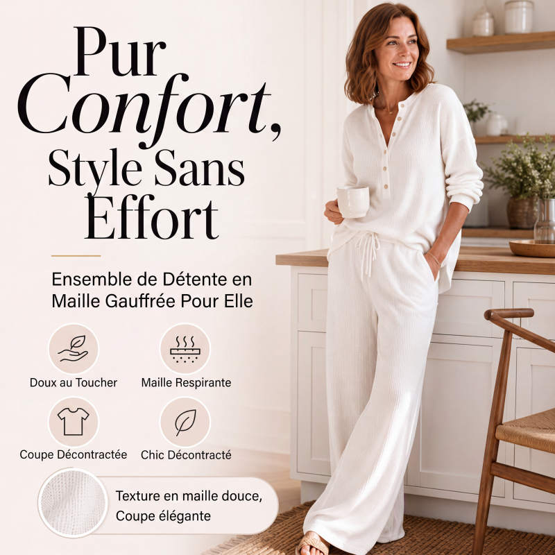 ☁️ LE CONFORT N'A JAMAIS ÉTÉ AUSSI STYLÉ | Ensemble 2 Pièces Gaufré -50 %