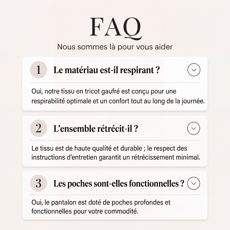 ☁️ LE CONFORT N'A JAMAIS ÉTÉ AUSSI STYLÉ | Ensemble 2 Pièces Gaufré -50 %