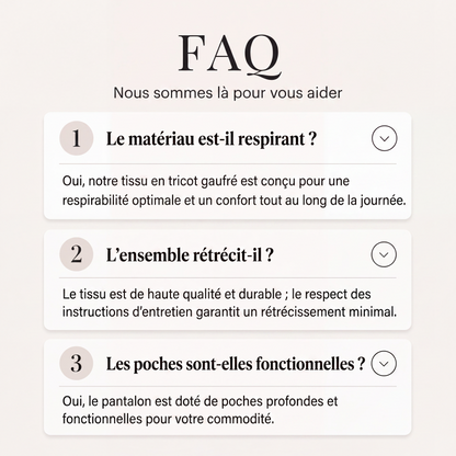 ☁️ LE CONFORT N'A JAMAIS ÉTÉ AUSSI STYLÉ | Ensemble 2 Pièces Gaufré -50 %
