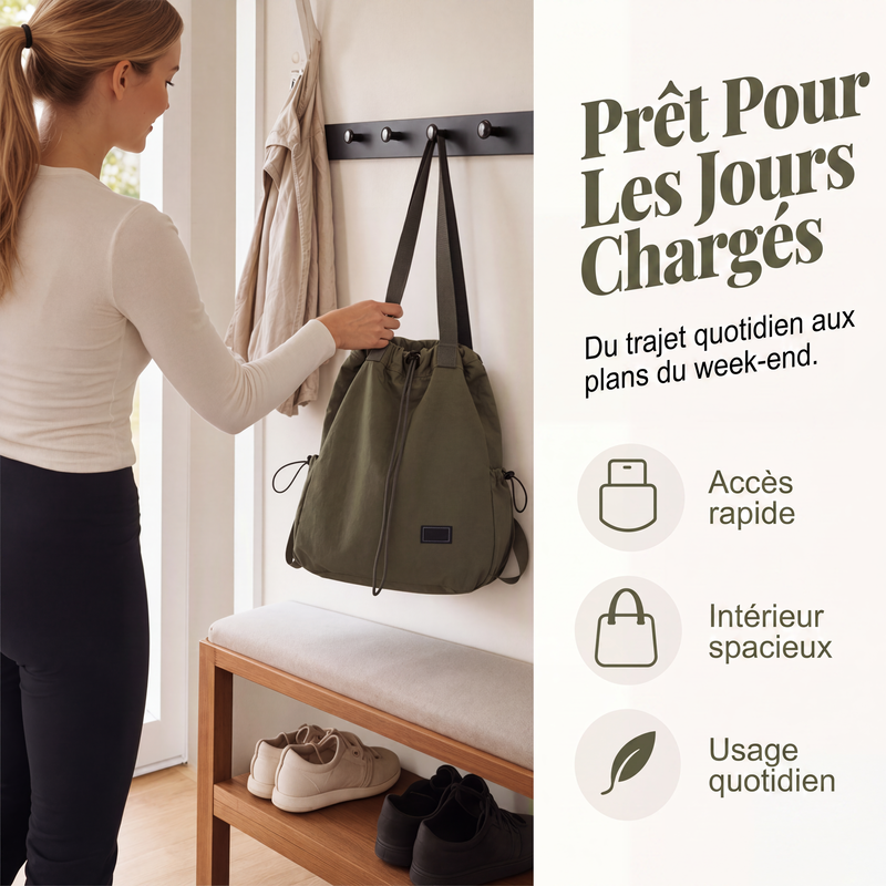 👜 1 SAC, 3 FAÇONS DE LE PORTER | Sac Grande Capacité -50 %