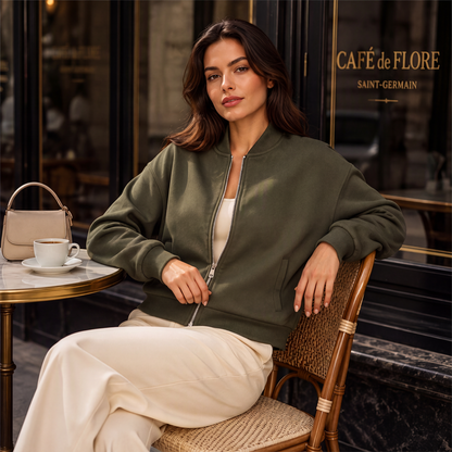 Veste décontractée zippée pour femme