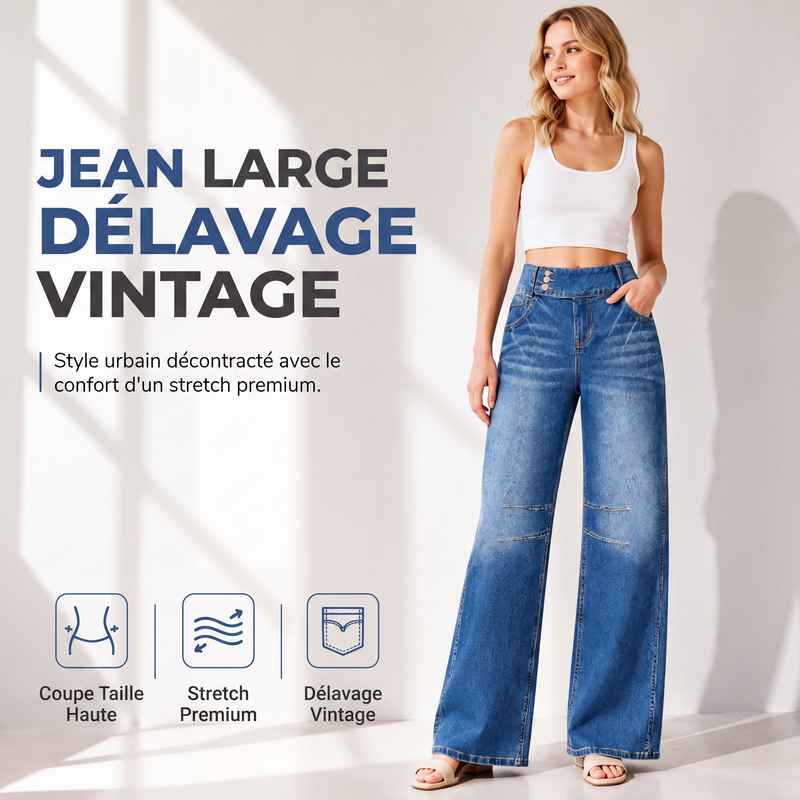 Jean évasé stretch pour femme