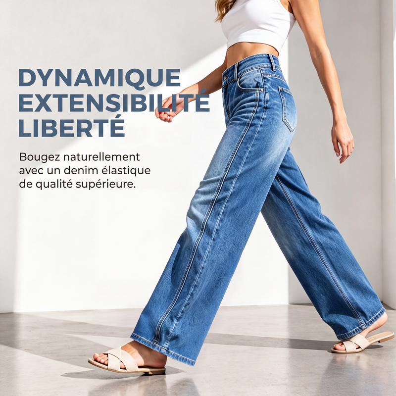 Jean évasé stretch pour femme