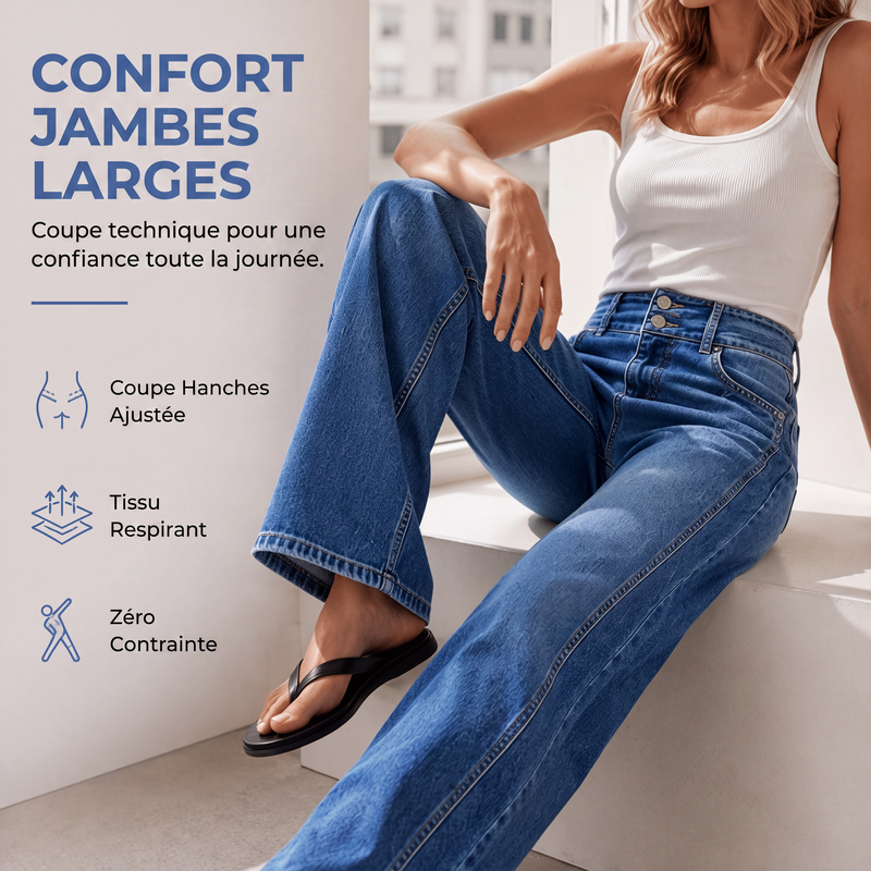 Jean évasé stretch pour femme