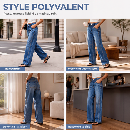 Jean évasé stretch pour femme