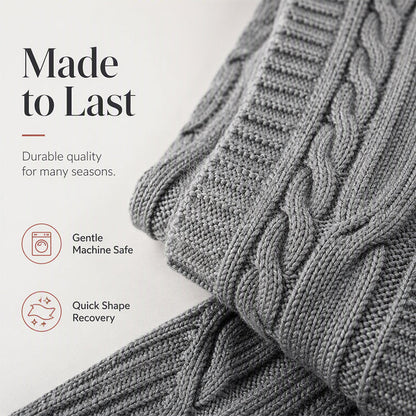 Cardigan long à capuche en maille pour femme, avec poches