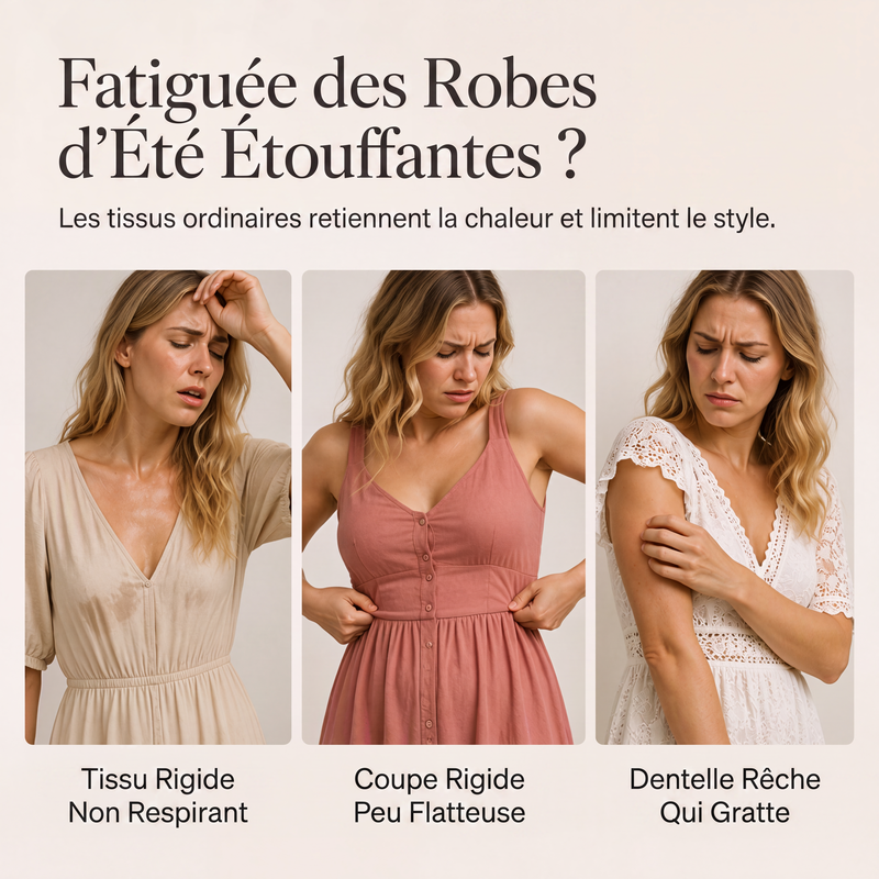 Robe d'été ample en dentelle à col V pour femme