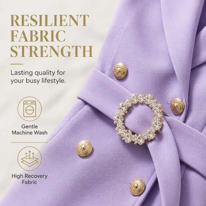 Robe-blazer élégante à double boutonnage pour femme