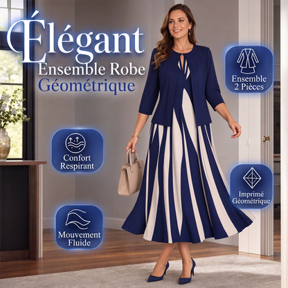 Ensemble de robe géométrique flatteur