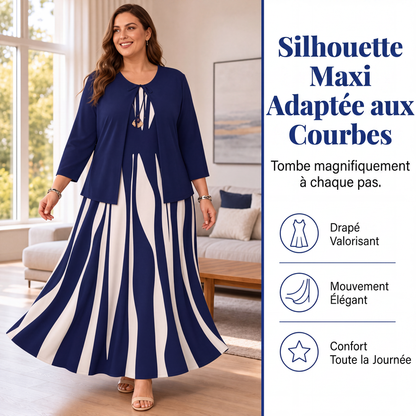 Ensemble de robe géométrique flatteur