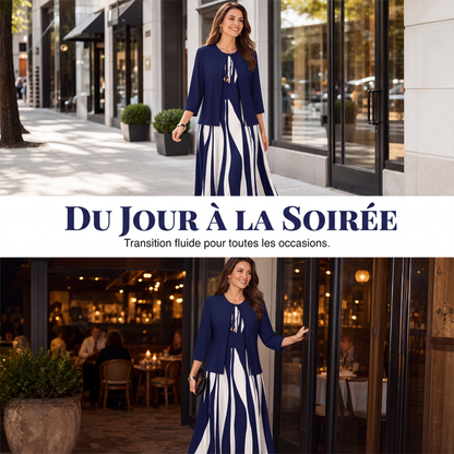 Ensemble de robe géométrique flatteur