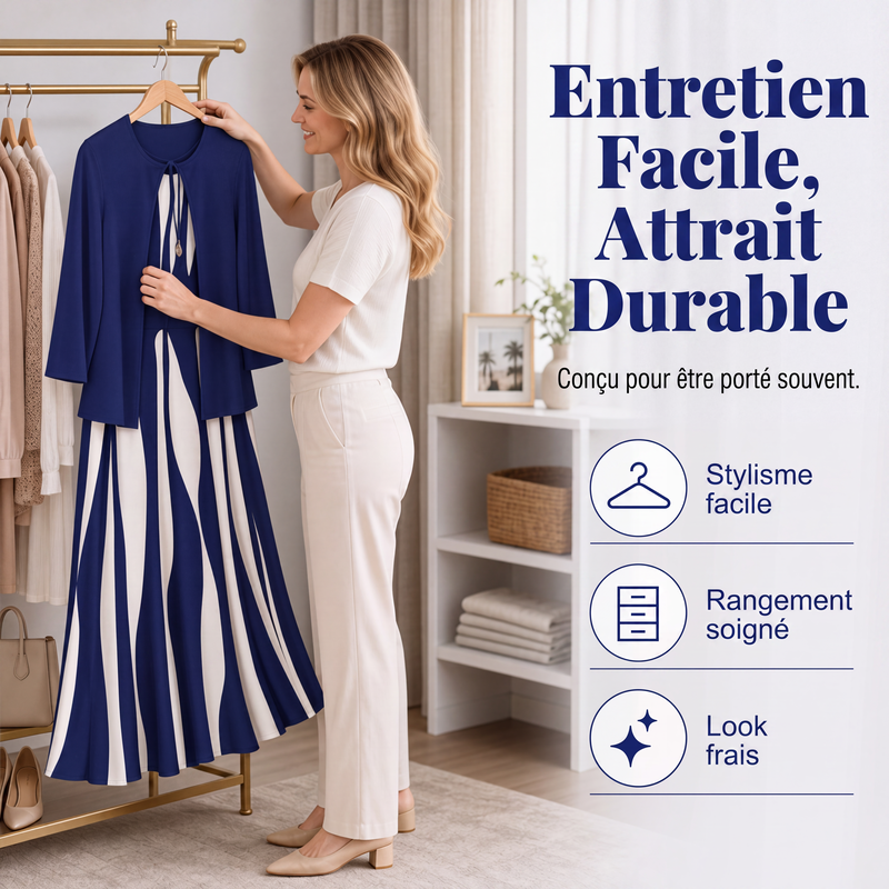 Ensemble de robe géométrique flatteur