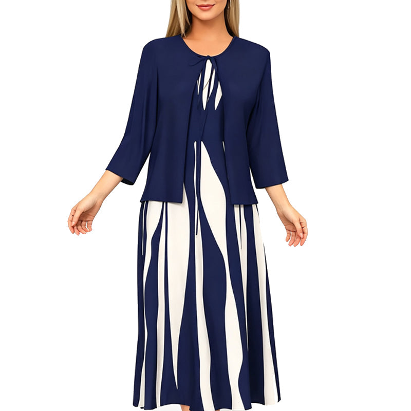 Ensemble de robe géométrique flatteur