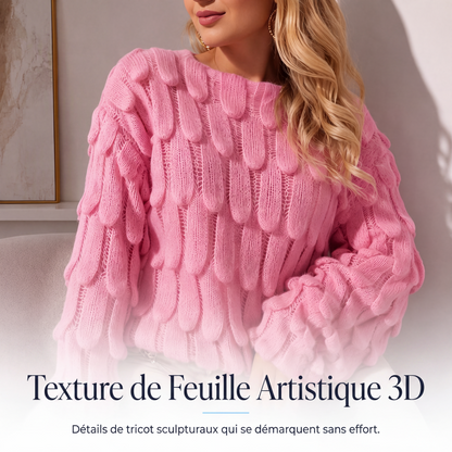 Pull en maille décontracté ajouré pour femme