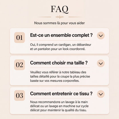 Ensemble 3 pièces imprimé élégant pour femme