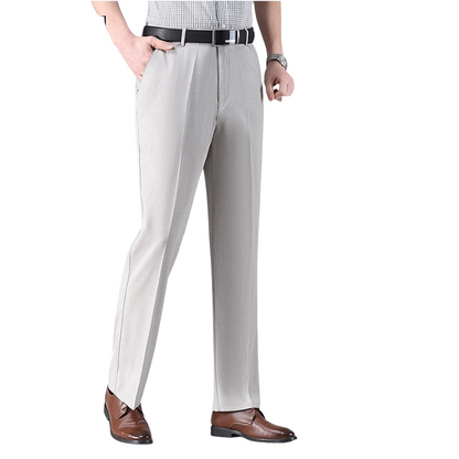 Pantalons décontractés en soie glacée pour homme