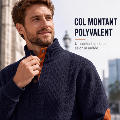 Sweat-shirt décontracté ample en jacquard pour homme
