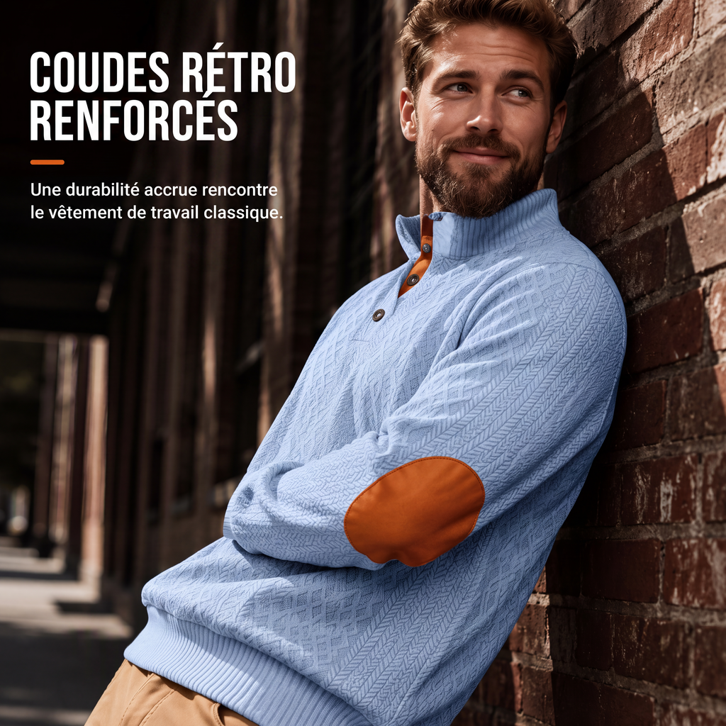 Sweat-shirt décontracté ample en jacquard pour homme