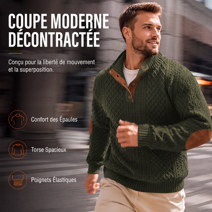Sweat-shirt décontracté ample en jacquard pour homme