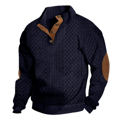Sweat-shirt décontracté ample en jacquard pour homme