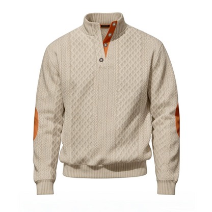 Sweat-shirt décontracté ample en jacquard pour homme
