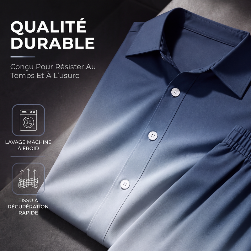 Ensemble chemise décontractée et pantalon grande taille pour homme