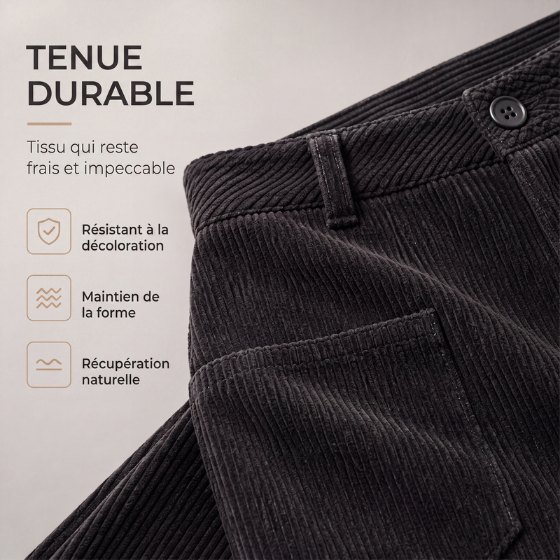 Pantalon large décontracté coupe relax pour femme