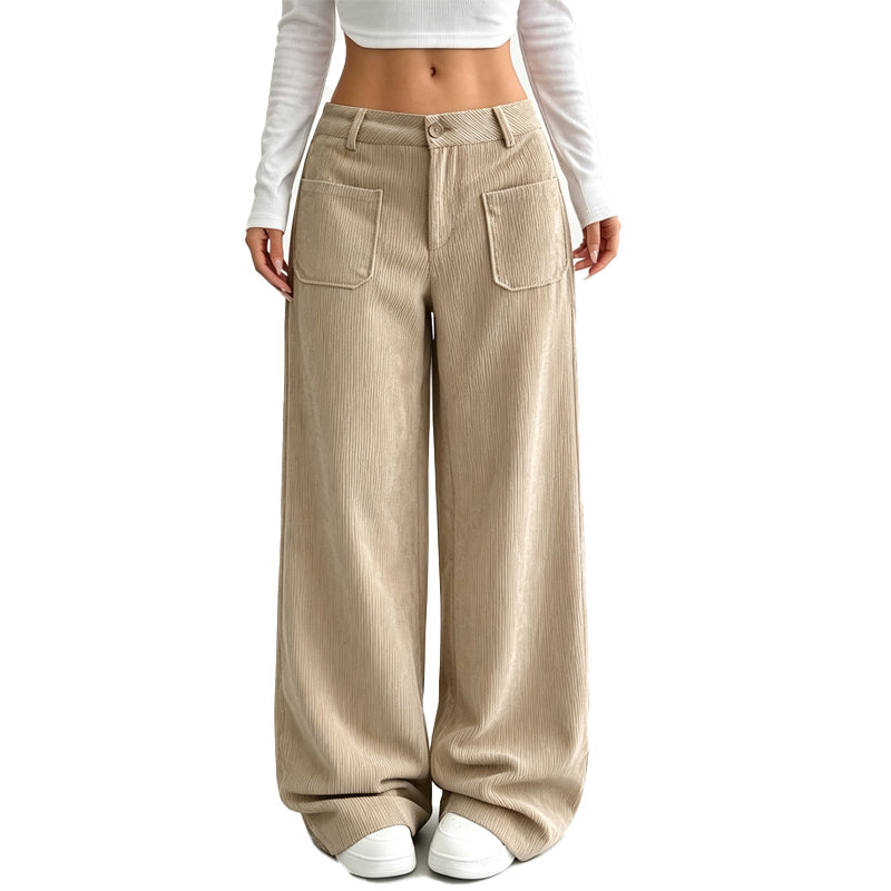 Pantalon large décontracté coupe relax pour femme
