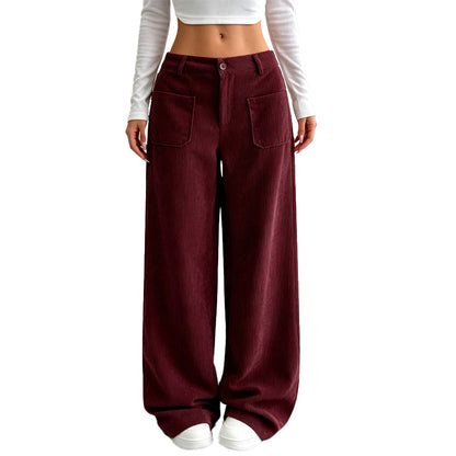 Pantalon large décontracté coupe relax pour femme