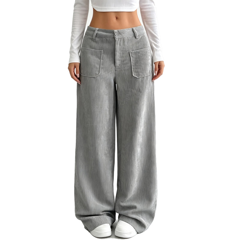 Pantalon large décontracté coupe relax pour femme