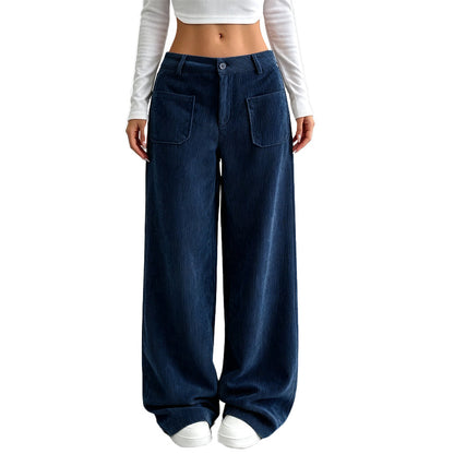 Pantalon large décontracté coupe relax pour femme