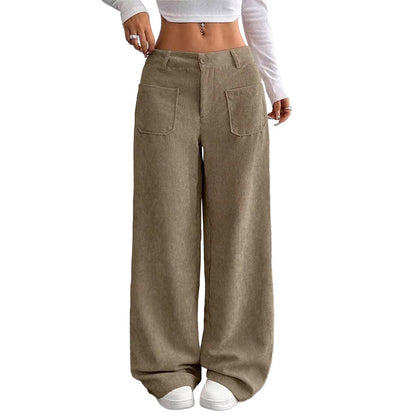 Pantalon large décontracté coupe relax pour femme