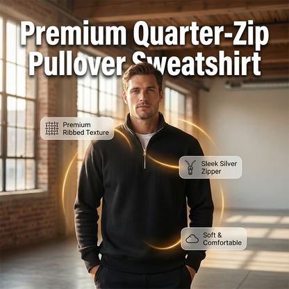 Sweat-shirt haut de gamme à col zippé