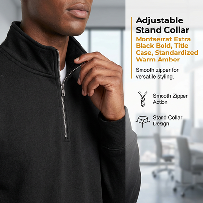 Sweat-shirt haut de gamme à col zippé