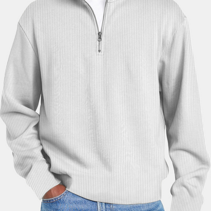 Sweat-shirt haut de gamme à col zippé