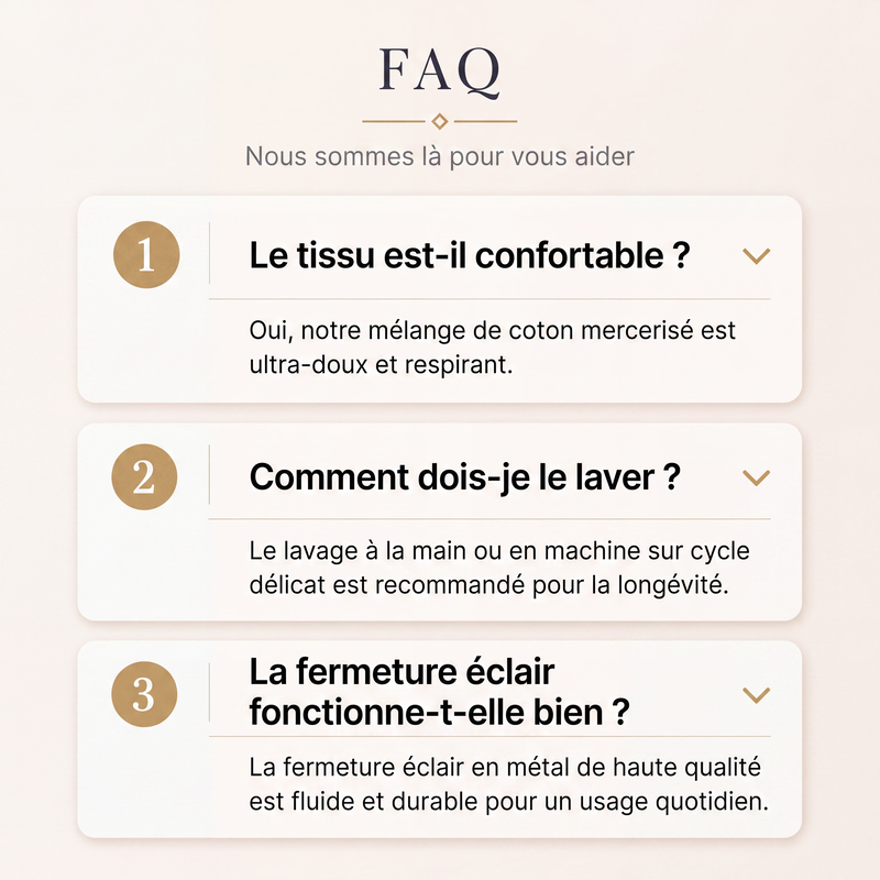 Haut à manches longues et col V avec fermeture éclair pour femme