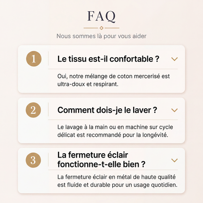 Haut à manches longues et col V avec fermeture éclair pour femme