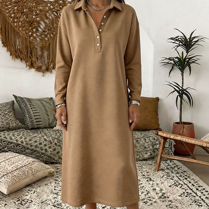 Robe pull en maille à manches longues pour femme