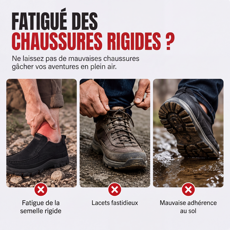 Chaussures décontractées à enfiler pour homme en cuir PU