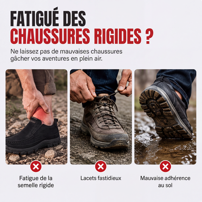 Chaussures décontractées à enfiler pour homme en cuir PU