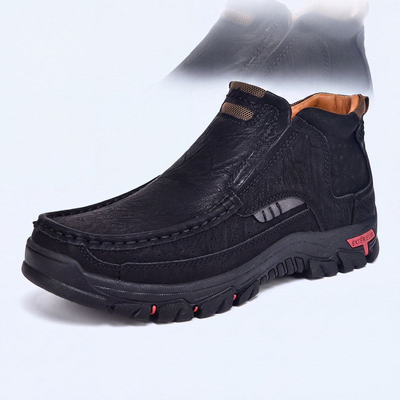 Chaussures décontractées à enfiler pour homme en cuir PU