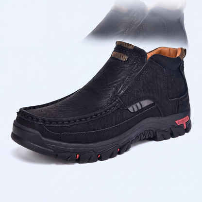 Chaussures décontractées à enfiler pour homme en cuir PU