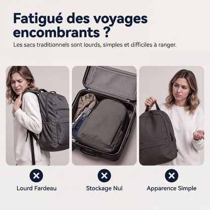 Sac à dos vintage à cordon pliable pour femmes