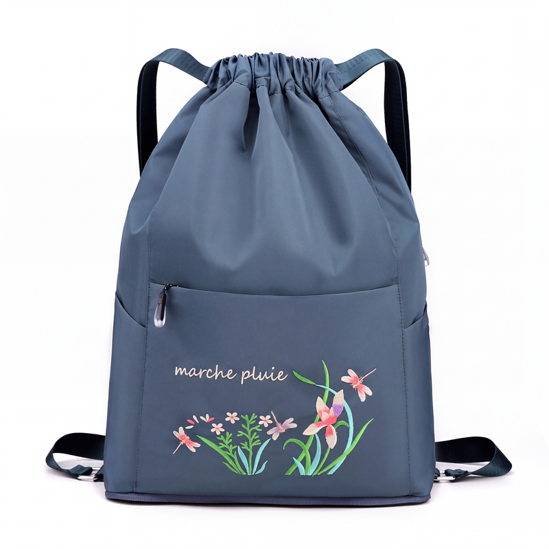Sac à dos vintage à cordon pliable pour femmes