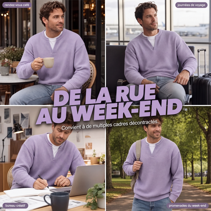 T-shirt en nid d'abeille confort superposé