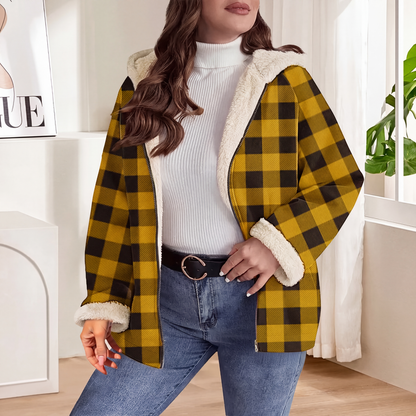 Veste à capuche zippée épaisse pour femme